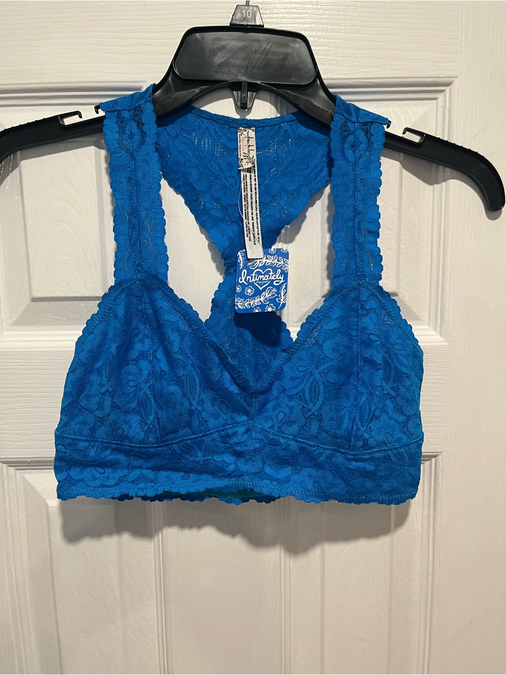 Free People Electric Blue Lace Racerback Bralette Small
